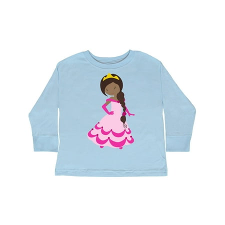 

Inktastic African American Princess Princess In Pink Dress 1 Gift Toddler Toddler Girl Long Sleeve T-Shirt