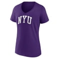 thumbnail image 2 of Women's Purple NYU Violets Basic Arch V-Neck T-Shirt, 2 of 3