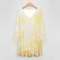 thumbnail image 4 of Yellow Brick Wall, Brick Stone Wall Long Sleeve Dresses For Women Vintage Elegant Party Dress Oversized V-neck Dress S-8XL, 4 of 7