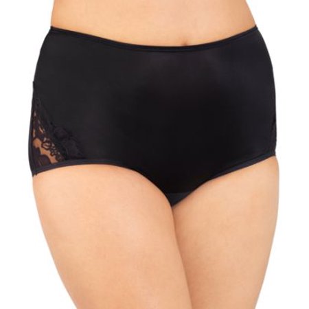 

Women s Vanity Fair 13001 Lace Nouveau Brief Panty (Midnight Black 8)