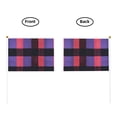 thumbnail image 5 of Handheld Flag Double-Sided Hand Waving Flag 8.2×5.5in Used For Team Activities Or Decoration In Decorative Places Palevioletred Buffalo Plaid Check Tartan Scotland_1 Six Piece, 5 of 8