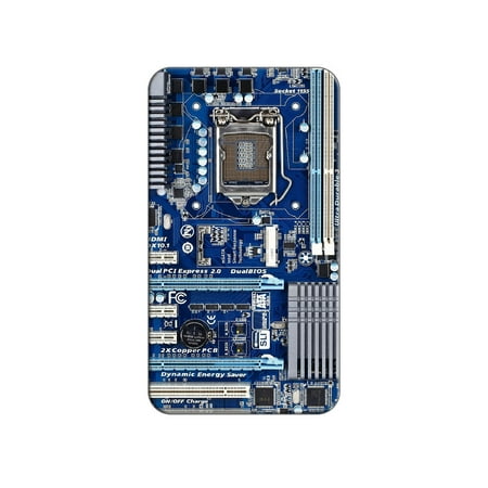 Blue Computer Motherboard - Processor CPU Memory Lapel Hat Pin Tie