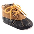 thumbnail image 2 of Luvable Friends Boys' Duck Boot, Tan/Navy, 0-6 Months M US Infant, 2 of 2
