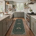 thumbnail image 3 of GENIMO 2'x3' Area Rug for Entryway, Machine Washable Non Slip Low Pile Indoor Door Mat for Front Door Kitchen Bathroom, Contemporary Animal Print, Forest Green, 3 of 7