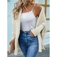 thumbnail image 4 of Women'S Cardigan Sweaters Oversized Chunky Knit Slouchy Wrap Batwing Open Front Outwear Coat Apricot XL, 4 of 8