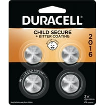Duracell 2016 Lithium Coin Battery 3V, Bitter Coating and Child Secure Packaging, 4 Pack
