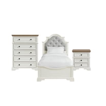 Picket House Furnishings Ulysses Youth Twin UPH 3PC Bedroom Set in White