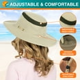 thumbnail image 5 of SUN CUBE Wide Brim Sun Hat For Men Outdoor, Women Sun Protection Safari Hat, Hiking Boonie Hat UV, Fishing Summer Hat for Beach Camping UPF 50+, Tan Beige, 5 of 8