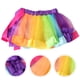 thumbnail image 4 of EeaseMX Vestido de ballet con tutú y lazo de arcoíris en capas para niñas pequeñas - Talla M, 4 of 7