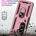 thumbnail image 2 of Feishell Hybrid Armor Phone Case for Samsung Galaxy Z Fold 6,Military Grade Shockproof 360 Rotatable Metal Ring Holder Kickstand Support Magnetic Car Mount Dual Layer Protective Phone Cover,Pink, 2 of 6