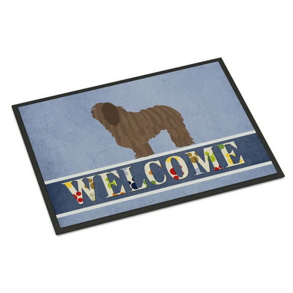 Carolines Treasures BB8291MAT Bergamasco Shepherd Welcome Door Mat Indoor Rug or Outdoor Welcome Mat 18x27 Doormat  27"L