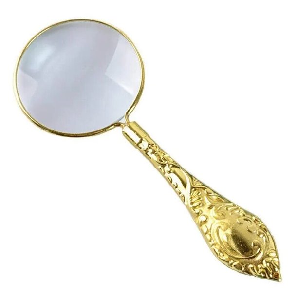 Lupa de lectura con mango de patrón delicado europeo, lente de cristal Retro, Mango en relieve de alto grado, gran oferta, nuevo, 1 unidad