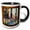 Black/White, variant on 3drose, Grand Canal in Venice, 11oz Two-tone Black Mug