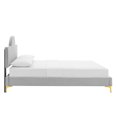 thumbnail image 4 of Modway Sunny Performance Velvet Twin Bed in Light Gray, 4 of 10