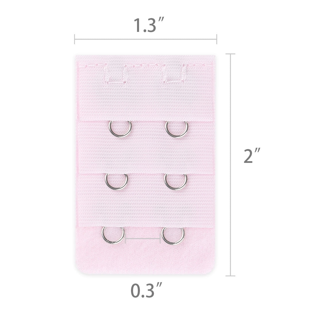 Unique Bargains Bra Extender with 3 Rows and 2 Hooks Pink 2