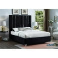 thumbnail image 5 of Meridian Furniture Enzo Solid Wood and Velvet Full Bed in Black, 5 of 13