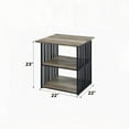 thumbnail image 5 of Zudora Industrial Antique Oak & Black Nightstand with 2 Open Compartments, 5 of 5