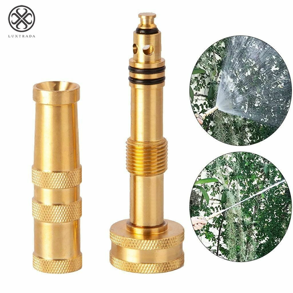 Luxtrada Garden Brass Nozzle Heavy Duty 4" Brass Twist Water Hose