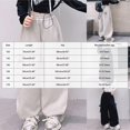 thumbnail image 7 of Pandaie Girls Bow Tie Wide Leg Sweat Pants Elastic High Waist Loose Fit Soft Fabric for Daily Casual Outfits Black,5-6 Years, 7 of 7