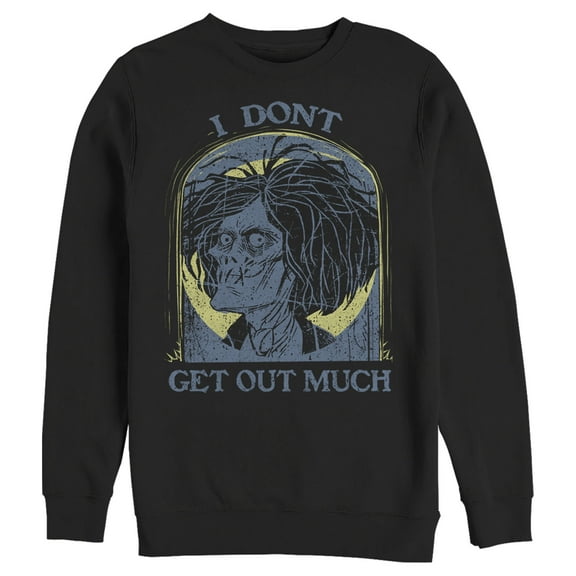 Men's Hocus Pocus Billy Zombie Get Out Much Sweatshirt Black 2X Large