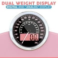 thumbnail image 3 of 2-in-1 Analog & Digital Weighing Scale for Body Weight up to 400lbs - Thick Tempered Glass - Extra Large Display - Easy to Read Digital Bathroom Scale - New - Pink, 3 of 5