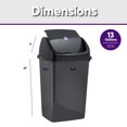 thumbnail image 4 of Superio Large Kitchen Trash Can 13 Gallon Grey Swing Top Trash Can with Lid, 52 Qt, 4 of 9
