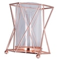 thumbnail image 1 of Maceta de Cristal Jadeshay Florero Hidropónico de Hierro y Vidrio Color Oro Rosa, 1 of 8