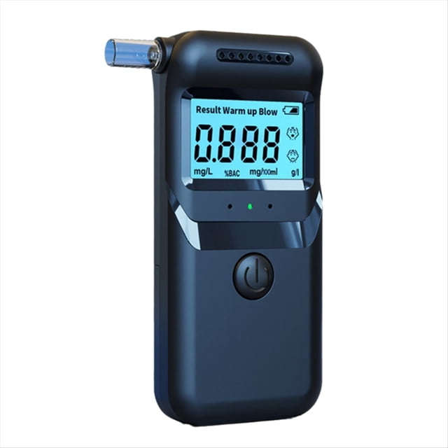 Alcoholímetro Digital, Detector de Alcoholemia, Alcoholímetro con 5 Boquillas, Pantalla LCD, Comprobador de Conducción en Estado de Ebriedad