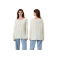 thumbnail image 1 of Nituyy Chandails Tricotés pour Femmes Manches Longues Creuses Col Rond Pullovers Amples d'Automne, 1 of 6