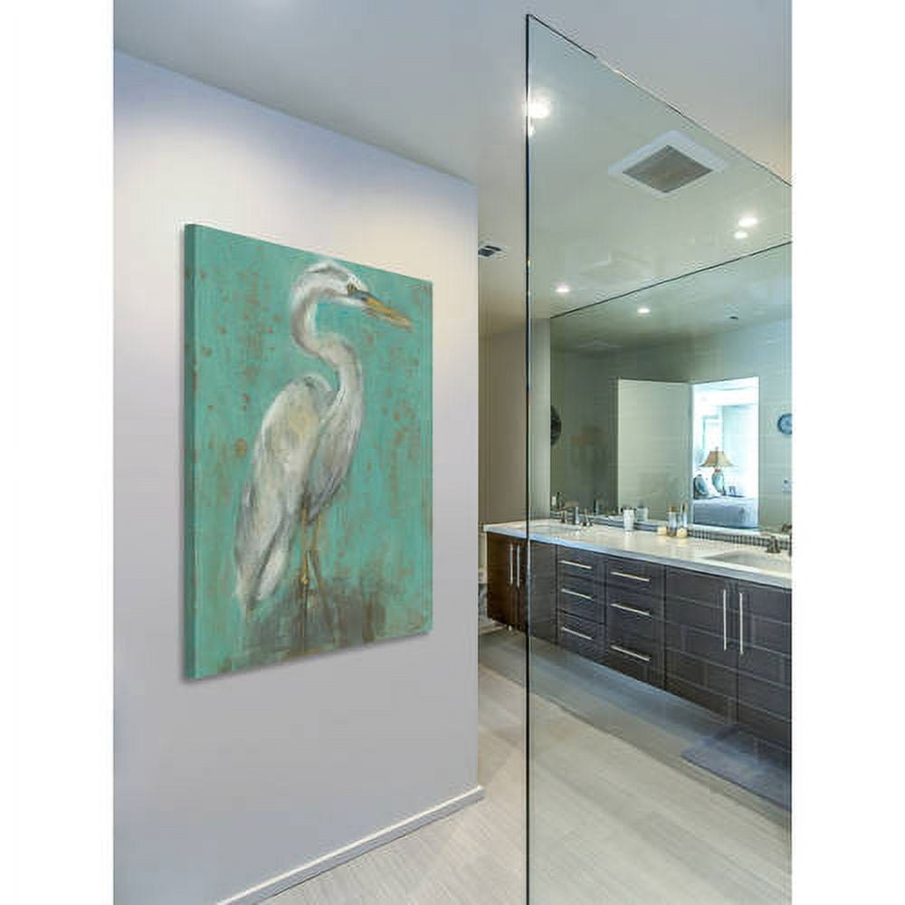 "Seaspray Heron I" Painting Print on Wrapped Canvas