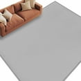 thumbnail image 2 of Grey 6x9 Area Rugs, Farmhouse Solid Gray Color Modern Art Non-Skid Rubber Backing Large Rectangle Rugs - Living Room Bedroom Home Office, Indoor Floor Mat Carpets Washable Rug, 2 of 9