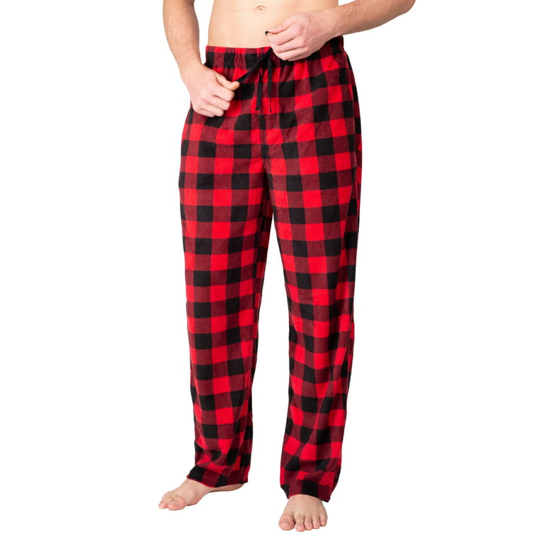 SLEEPHERO Mens Pajama Pants Fleece Pajama Pants For Men Comfortable Soft  Christmas Pajamas Plaid Pajama Bottoms Classic Buffalo Check XXX-Large