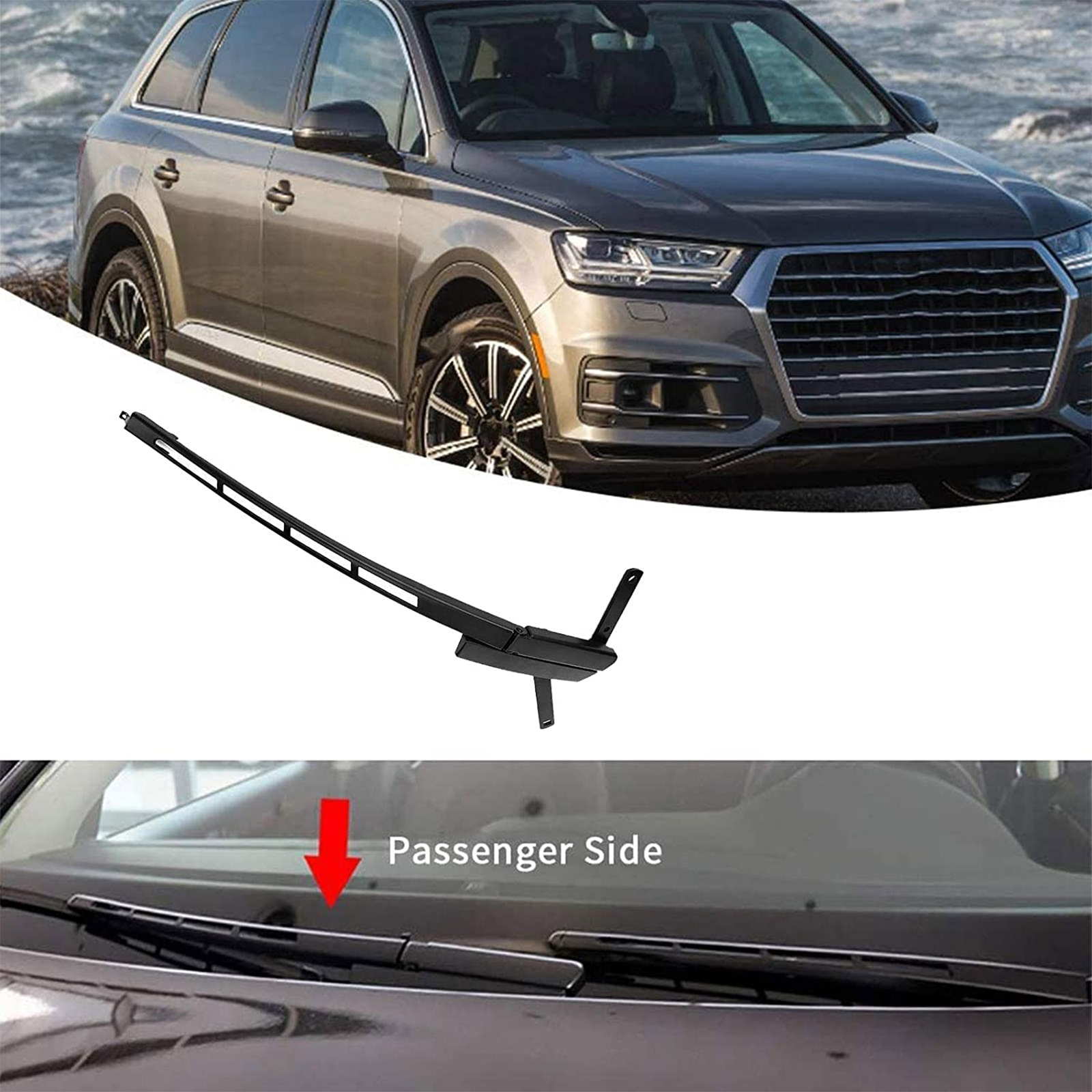 Front Passenger Side Wiper Arm For Audi Q7 2007-2016 – Direct Replacement 4l1955408B1P9