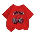 thumbnail image 4 of Tfken Girls Soft Comfy Tops Holiday Daily Wear Short Sleeve Tees Tshirts Graphic Print T-Shirts Fashion Toddler Classic Clothes Size 2-4 Years, 4 of 4