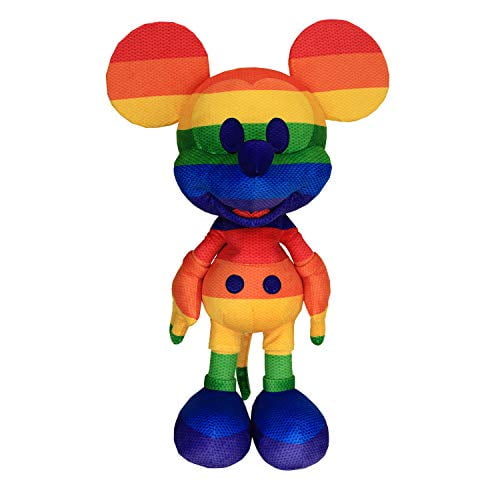 Disney Parks 2020 Mickey Mouse Rainbow Pride Month Plush Soft Stuffed Toy NEW 