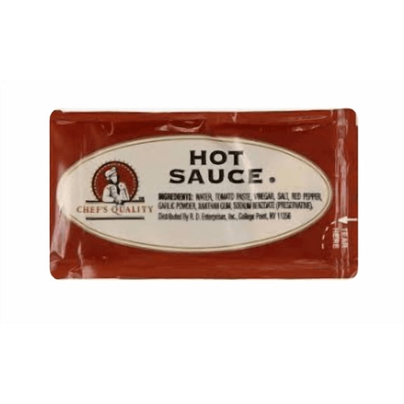 Chef's Quality Hot Sauce Packets, 2.42 Pound, 200 count
