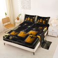 thumbnail image 2 of Feelyou Spooky Bottle King Sheets, Halloween Gothic Skeleton Bedding, 4-Piece, 1 Flat Sheet, 1 Fitted Sheet and 2 Pillowcases, 2 of 5
