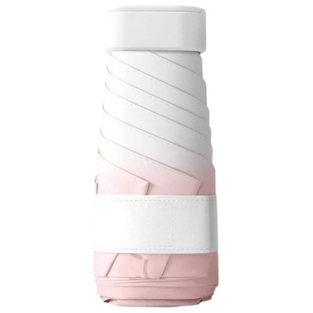 Thinsony Lightweight Small Portable Backpack Umbrella Protects Rain And UV Waterproof And Durable Pink
