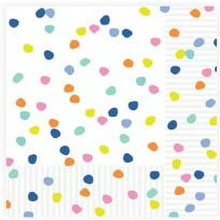 Festive Cocktail Napkins Multi-Color, 5x5, 20 Count