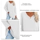 thumbnail image 5 of Blusa de mujer Camisa de manga larga Jersey de color puro Cuello en V Dobladillo suelto Diseño casual, 5 of 6