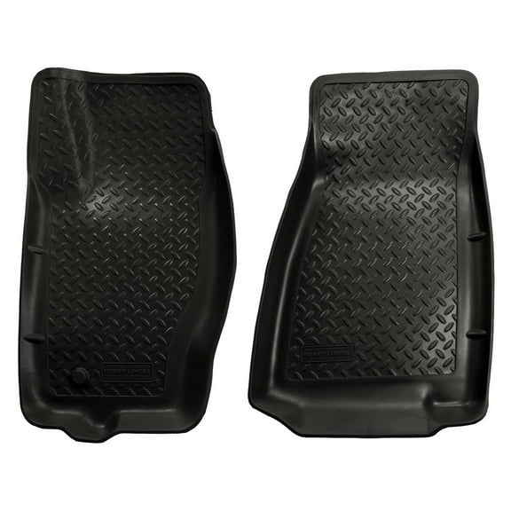 Husky Liners 30611 Classic Style Floor Liners Fit 2005-2010 Jeep Grand Cherokee, 2006-2010 Commander Front Row 2-Pc Black