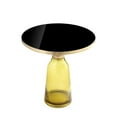 thumbnail image 3 of Pemberly Row Contemporary Glass Side Table in Gold and Yellow, 3 of 3