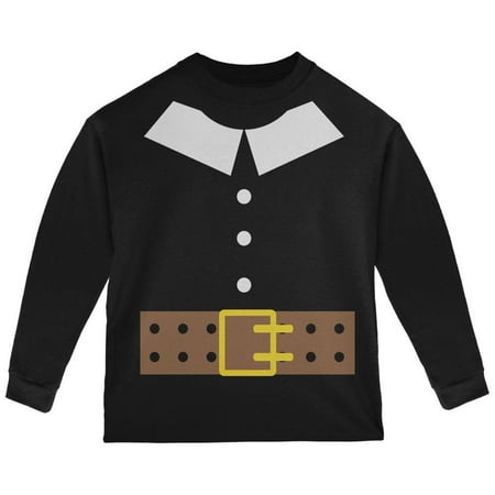 

Halloween Pilgrim Costume Black Toddler Long Sleeve T-Shirt - 2T