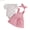 Pink, variant on Infant Girls Short Sleeve Heart Prints Ribbed Romper Bodysuit Suspender Skirt Outfits Girls Dress Sets Size 3-6 Months