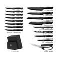 thumbnail image 2 of NULAS 19 Pcs Kitchen Knife Set with Block Self Sharpening, Dishwasher Safe, Anti-slip Handle, Knife Sets for Kitchen with Block, Black, 2 of 6