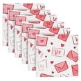 thumbnail image 6 of Qxltty Valentine's Day Envelope Napkins 20×20in Perfect for Parties Dinners Weddings Cocktail Housewarming Cloth Napkins Set of 6, 6 of 8