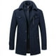 thumbnail image 1 of Abrigo de lana de invierno para hombre, abrigo de lana de cuello doble informal para hombre, 1 of 5