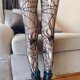 thumbnail image 3 of Calcetines De Araña Huecos Panythat-Medias Sexy Negro Cosplaypangjing, 3 of 4