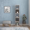 thumbnail image 6 of Ada Home Decor Braeside Multiple Tier Open Shelf Modern Bookcase, Light Mocha/Anthracite, 6 of 7