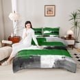 thumbnail image 4 of Manfei Female Men Minimalist Oil Painting Full Size Comforter Sets 3-Piece,Grey Green Bedding Comforter Set,Vintage Aesthetic Lightweight Bedding Sets,Lightweight Room Decor,Reversible, 4 of 8
